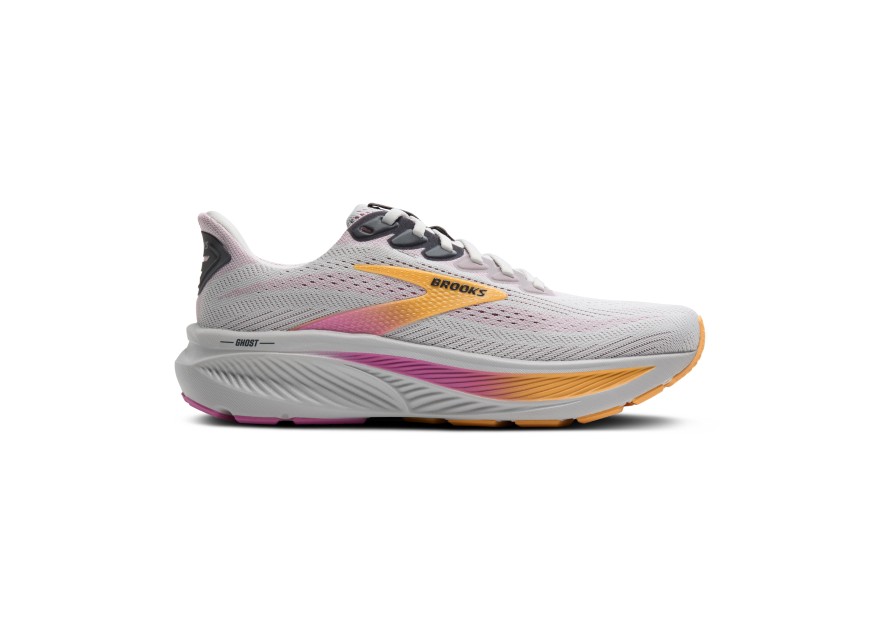 Brooks Ghost 17 Γυναικεία Παπούτσια  Λευκό/Πορτοκαλί/Ροζ