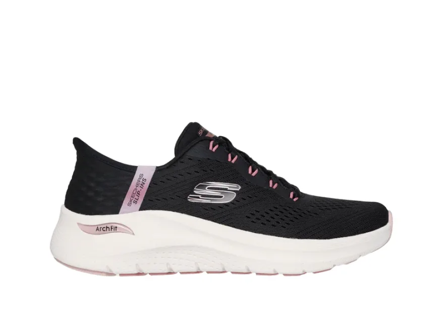 Skechers Arch Fit 2.0 Easy Chic Γυναικεία Sneakers Μαύρα 