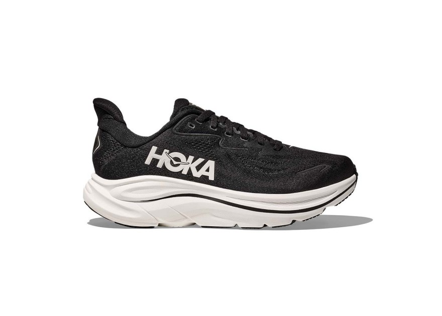 Hoka Clifton 10 Aνδρικά Aθλητικά Παπούτσια Running Μαύρο-Λευκό