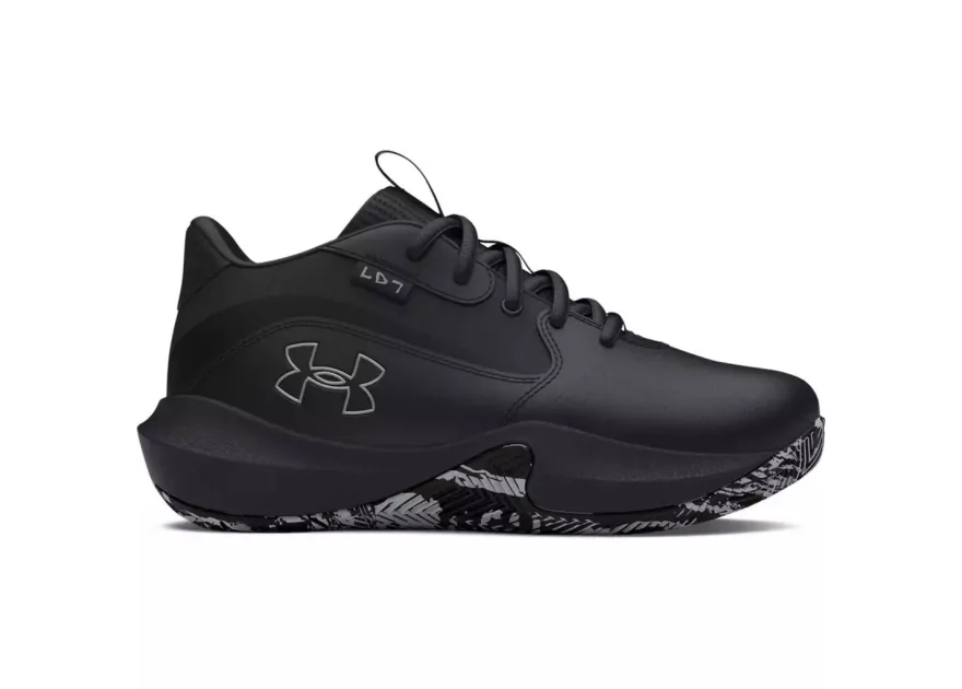 Under Armour Ua Ps Lockdown 7 Αθλητικά Παιδικά Παπούτσια Μπάσκετ με Κορδόνια Μαύρα