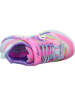Skechers S-lights Παιδικά Sneakers με Σκρατς Ροζ