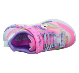 Skechers S-lights Παιδικά Sneakers με Σκρατς Ροζ