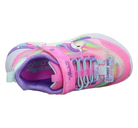 Skechers S-lights Παιδικά Sneakers με Σκρατς Ροζ