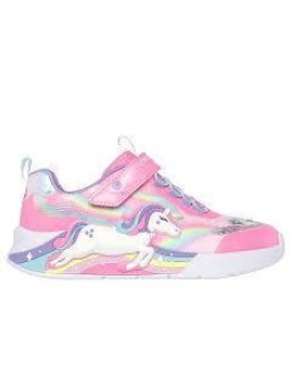 Skechers S-lights Παιδικά Sneakers με Σκρατς Ροζ