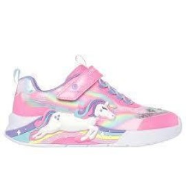 Skechers S-lights Παιδικά Sneakers με Σκρατς Ροζ