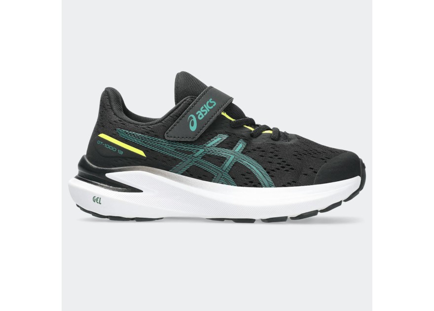 ASICS PS-1000 13 Αθλητικά Παιδικά Παπούτσια Running με Σκρατς Μαύρα