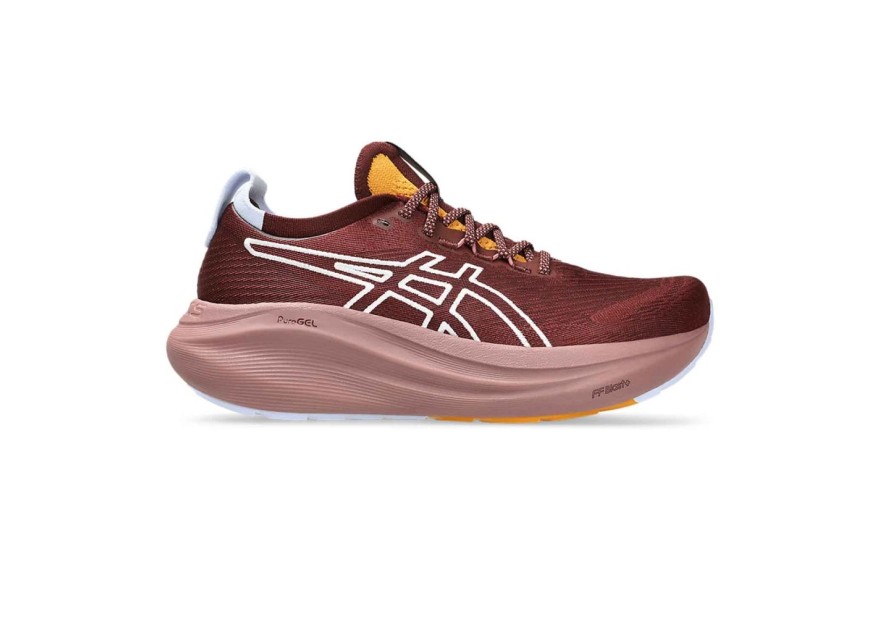 Asics Gel nimbus 27 Γυναικεία Αθλητικά Παπούτσια Running Κόκκινα/Καφέ