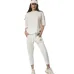 Body Action Παντελόνι Φόρμας με Λάστιχο Fleece Star White