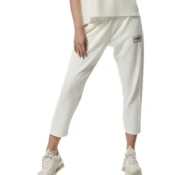 Body Action Παντελόνι Φόρμας με Λάστιχο Fleece Star White