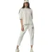Body Action Παντελόνι Φόρμας με Λάστιχο Fleece Star White
