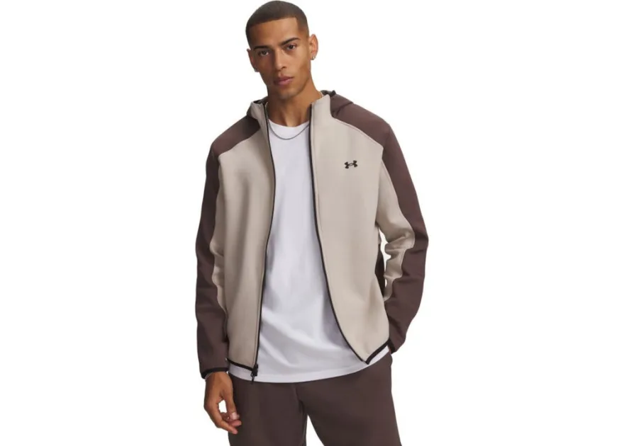 Under Armour Ua Unstoppable Fleece Ζακέτα με Κουκούλα Μπεζ
