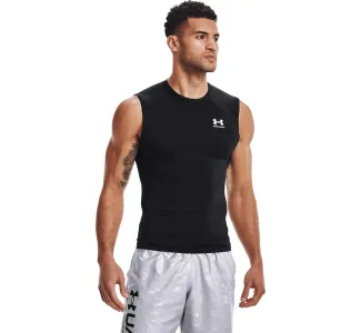 Under Armour Heatgear Ανδρική Ισοθερμική Αμάνικη Μπλούζα Compression Μαύρη