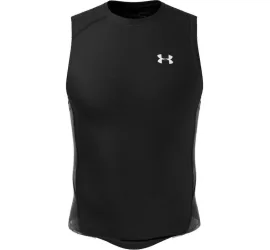 Under Armour Heatgear Ανδρική Ισοθερμική Αμάνικη Μπλούζα Compression Μαύρη