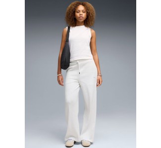 PUMA Γυναικείο Σετ Αθλητικό T-shirt και Παντελόνι Φόρμας Καμπάνα Λευκό