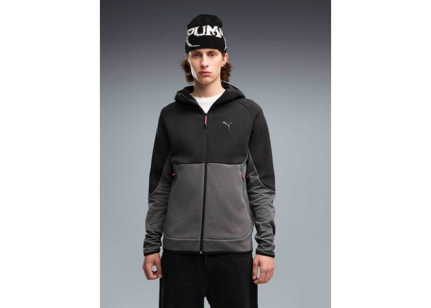 PUMA Ζακέτα με Κουκούλα Dk Grey