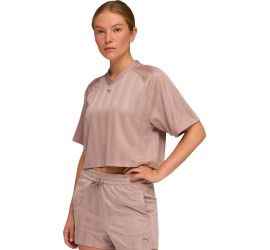 Puma Set Γυναικεία Μπλούζα και Παντελόνι Φόρμας Καμπάνα Σομον