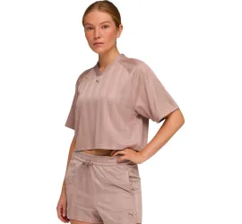 Puma Set Γυναικεία Μπλούζα και Παντελόνι Φόρμας Καμπάνα Σομον
