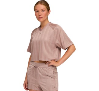 Puma Set Γυναικεία Μπλούζα και Παντελόνι Φόρμας Καμπάνα Σομον