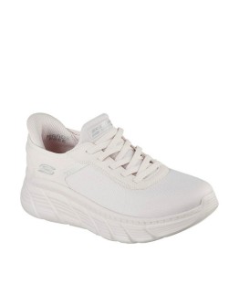 Skechers Bobs B Flex Γυναικεία Μποτάκια Λευκά