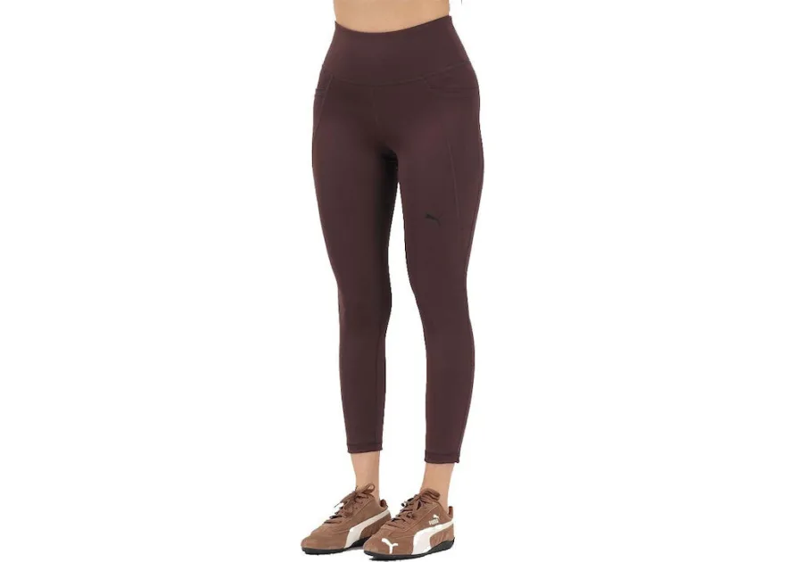 PUMA Tight Γυναικείο Cropped Κολάν Chocolate Brown