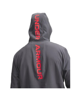 Under Armour Tech Utility Woven Jacket Dark Grey Light Grey Red