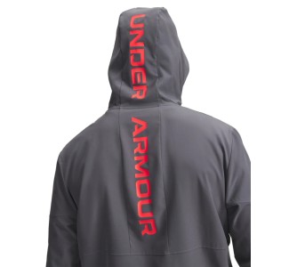 Under Armour Tech Utility Woven Jacket Dark Grey Light Grey Red