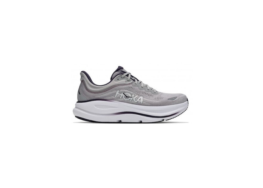 HOKA Bondi 9 Wide Ανδρικά Αθλητικά Παπούτσια Running Γκρι