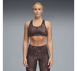 Puma Set Γυναικείο Αθλητικό Μπουστάκι με Επένδυση και Tight Training Cropped Κολάν  Brown/black 