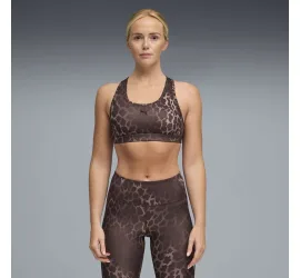 Puma Set Γυναικείο Αθλητικό Μπουστάκι με Επένδυση και Tight Training Cropped Κολάν  Brown/black 