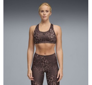 Puma Set Γυναικείο Αθλητικό Μπουστάκι με Επένδυση και Tight Training Cropped Κολάν  Brown/black 