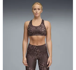 Puma Set Γυναικείο Αθλητικό Μπουστάκι με Επένδυση και Tight Training Cropped Κολάν  Brown/black 