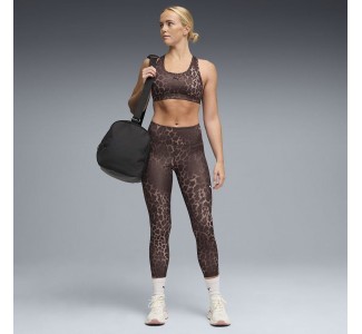 Puma Set Γυναικείο Αθλητικό Μπουστάκι με Επένδυση και Tight Training Cropped Κολάν  Brown/black 