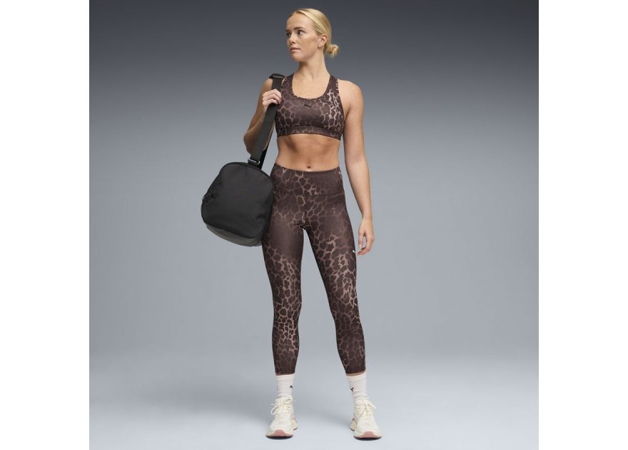 Puma Set Γυναικείο Αθλητικό Μπουστάκι με Επένδυση και Tight Training Cropped Κολάν  Brown/black 