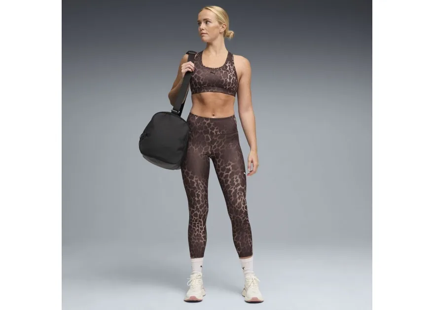 Puma Set Γυναικείο Αθλητικό Μπουστάκι με Επένδυση και Tight Training Cropped Κολάν  Brown/black 