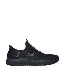Skechers Work Συνθετικό Δέρμα Γυναικεία Slip-On Μαύρα