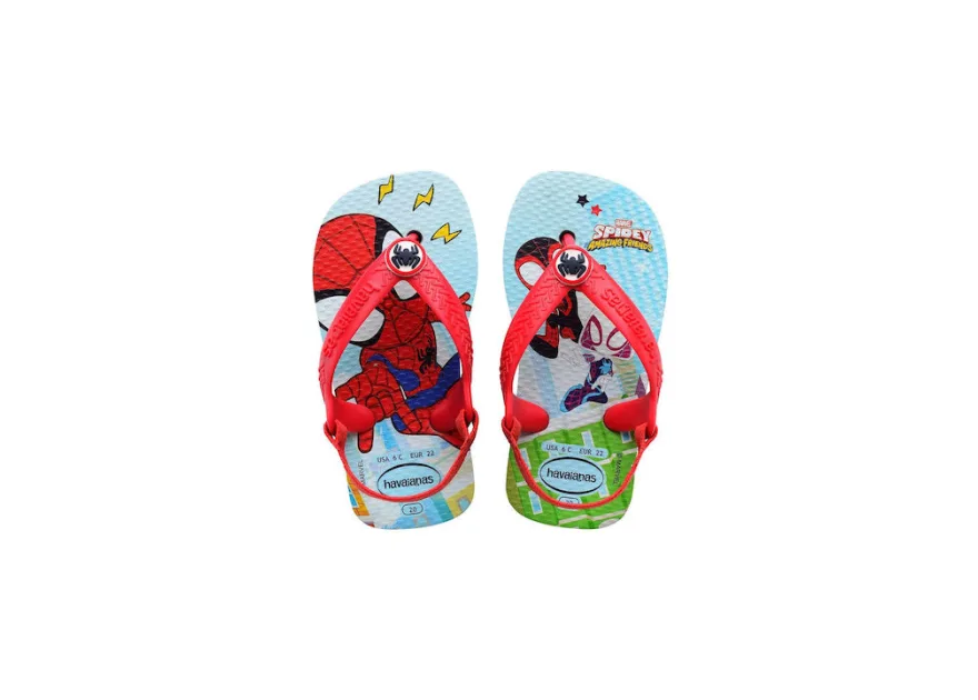 Havaianas Παιδικές Σαγιονάρες Flip Flops Κόκκινες Baby Marvel