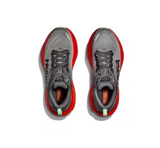 Hoka Glide Bondi 8 Ανδρικά Αθλητικά Παπούτσια Running Γκρι