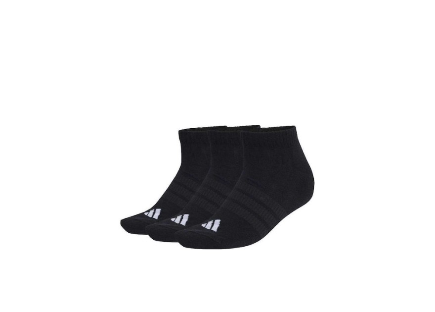 Adidas Essentials Αθλητικές Κάλτσες Μαύρες 3 Ζεύγη