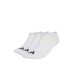 Adidas Αθλητικές Κάλτσες Λευκές 3 Ζεύγη