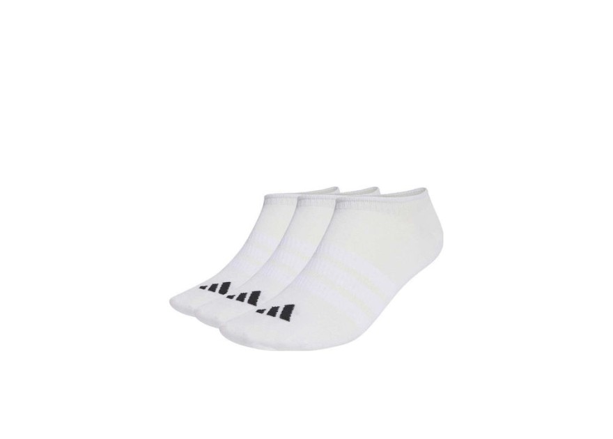Adidas Αθλητικές Κάλτσες Λευκές 3 Ζεύγη