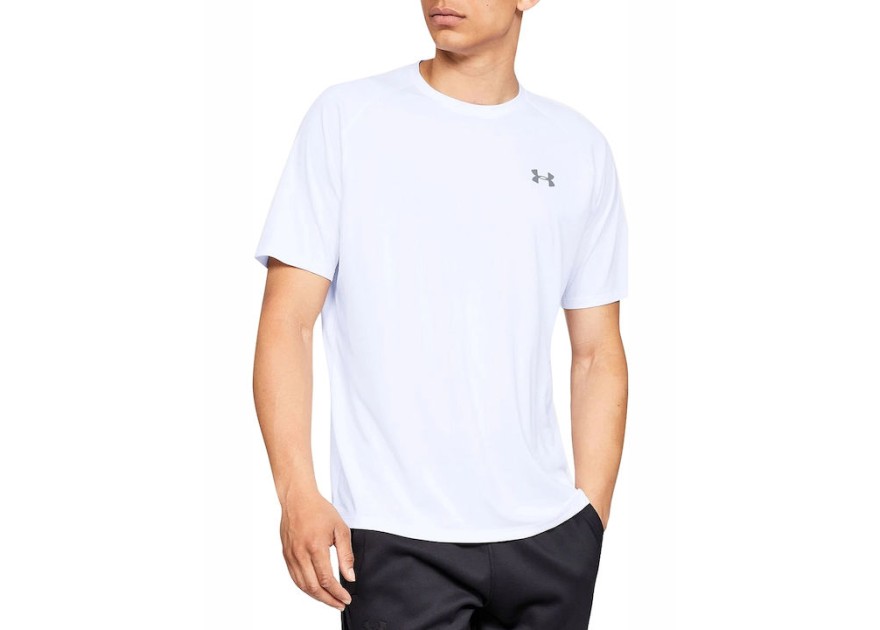 Under Armour Tech Αθλητικό Ανδρικό T-shirt Λευκό Μονόχρωμο