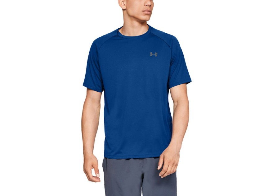 Under Armour Tech 2.0 Αθλητικό Ανδρικό T-shirt Μπλε Μονόχρωμο