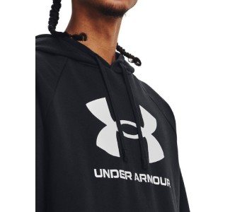 Under Armour RIVAL Ανδρικό Φούτερ με Κουκούλα Μαύρο