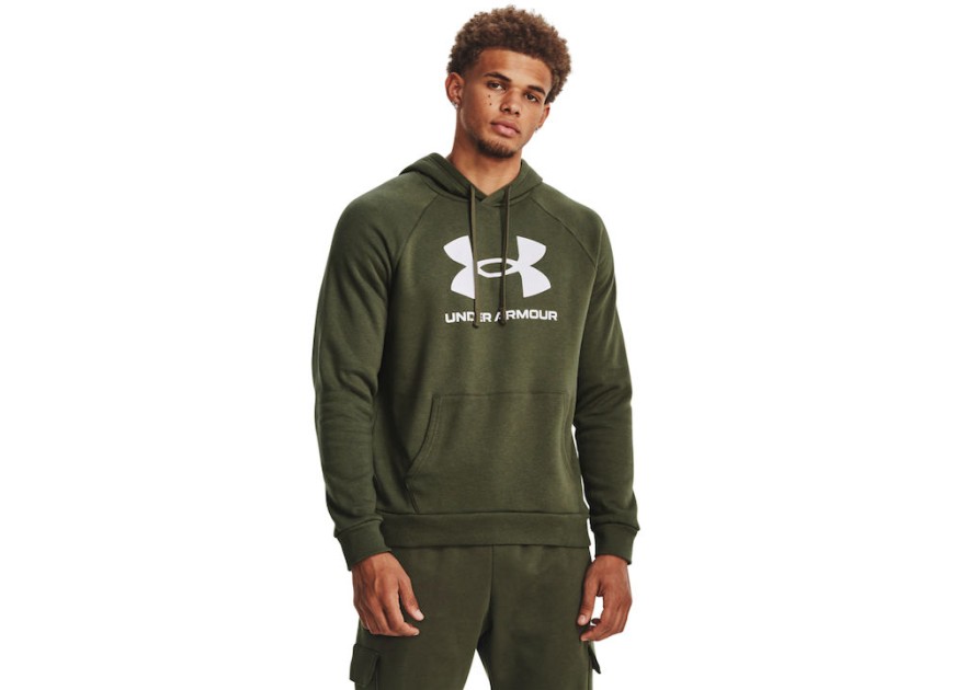 Under Armour Ανδρικό Φούτερ με Κουκούλα Χακί