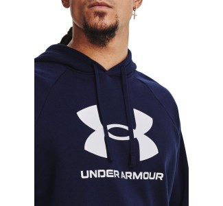 Under Armour Ανδρικό Φούτερ με Κουκούλα και Τσέπες Μπλε