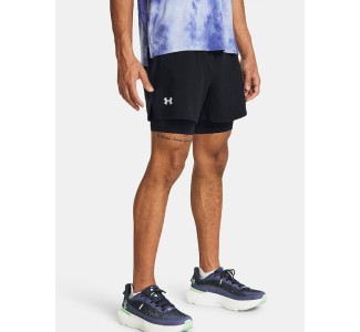 Under Armour 2-in-1 Ανδρική Βερμούδα Μαύρη