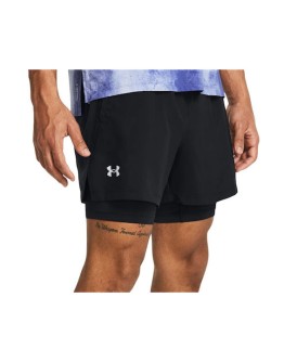 Under Armour 2-in-1 Ανδρική Βερμούδα Μαύρη