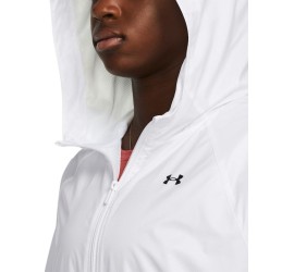 Under Armour Γυναικείο Αθλητικό Μπουφάν Αντιανεμικό Λευκό