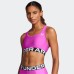 UNDER ARMOUR Women’s HeatGear® Armour Mid Branded Sports Bra Γυναικείο Μπουστάκι σε Φούξια Χρώμα