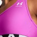 UNDER ARMOUR Women’s HeatGear® Armour Mid Branded Sports Bra Γυναικείο Μπουστάκι σε Φούξια Χρώμα